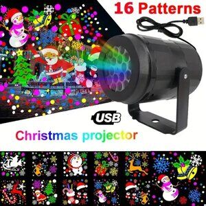 Christmas Projector Lights 16 Patterns LED Laser Projection Landscape In/Outdoor
